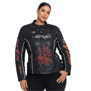 Vintage Ed Hardy Leather Jacket